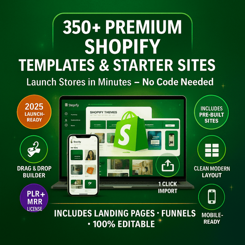 350+ Premium Shopify Pack Bundle